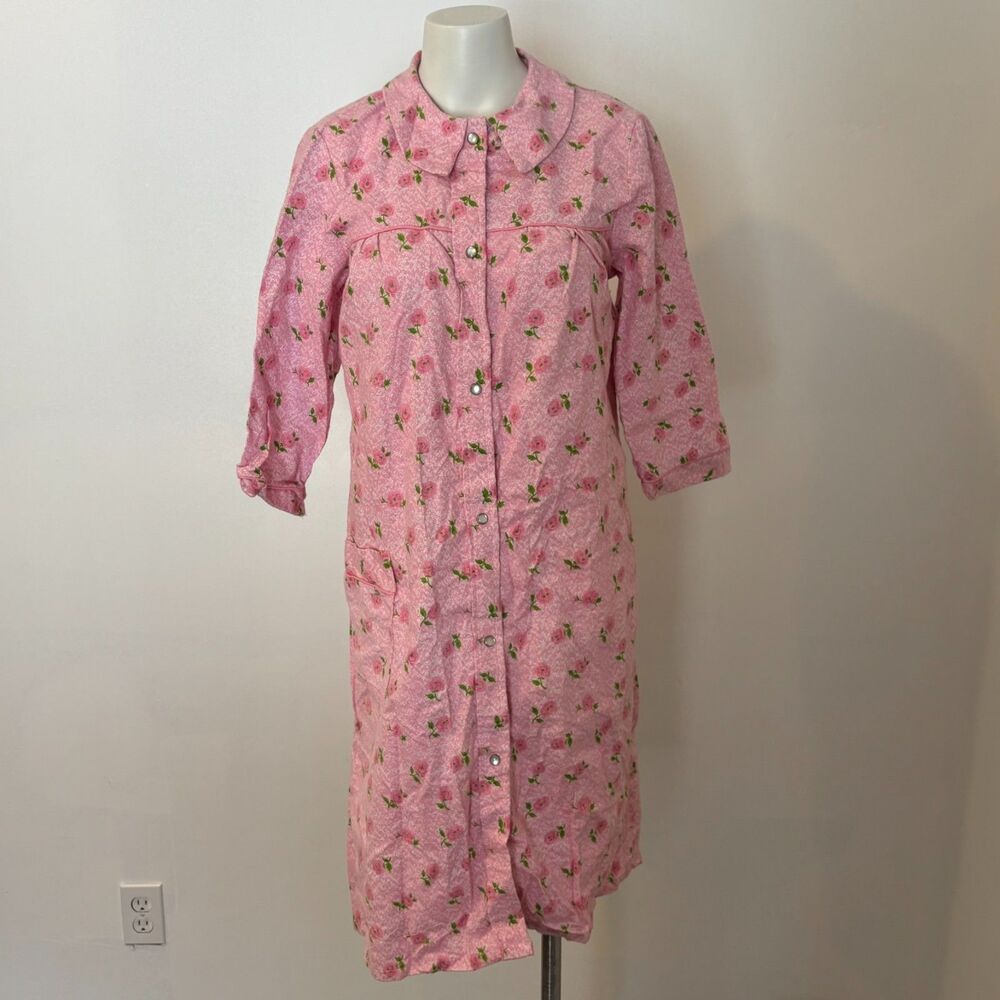 Vintage Pillow Talk size Small Floral 70s Cottagecore Mumu Flannel Nightgown